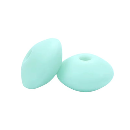 20Pcs 12MM Lentil Silicone Beads BPA Free Diy Teether Teething Necklace BPA Free Eco-Friendly Baby Teether Toys