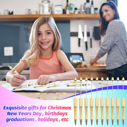 DIY Beadable Pen Kit - Complete Set (50 Pens + Refills) - Multicolor Craft Supplies