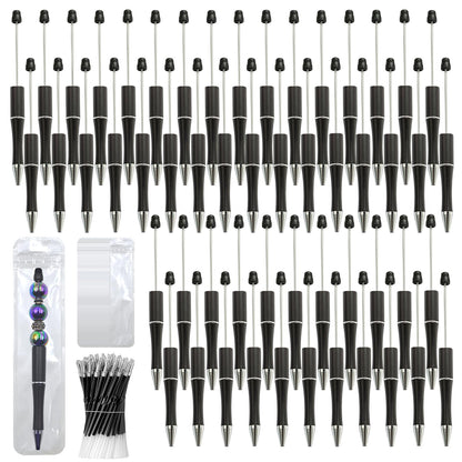 DIY Beadable Pen Kit - Complete Set (50 Pens + Refills) - Multicolor Craft Supplies