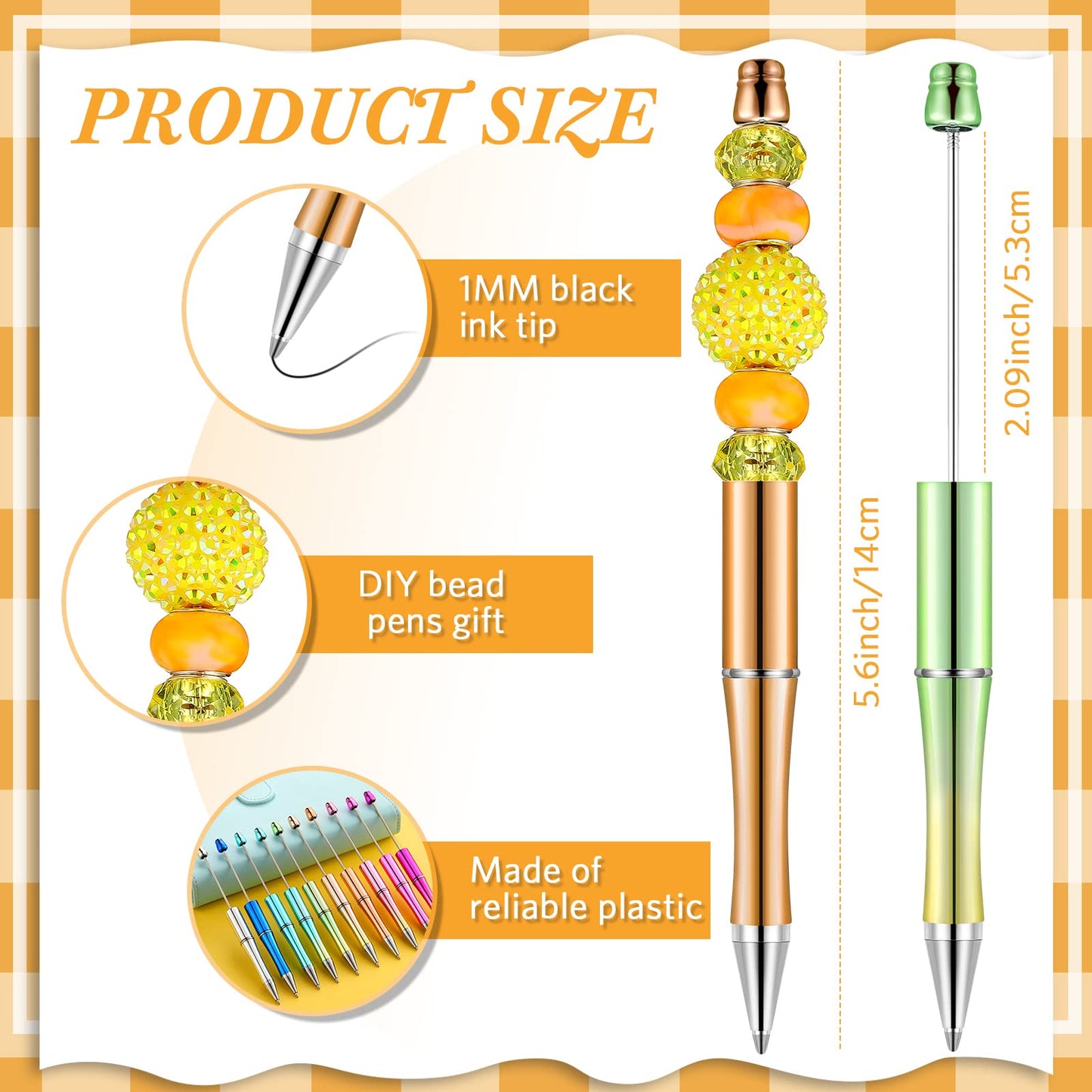 Beadable Pen Bundle (50 Pens + Refills) - Bright Colors