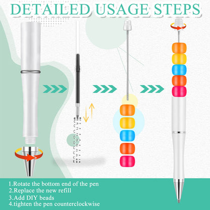 Beadable Pen Bundle (50 Pens + Refills) - Bright Colors