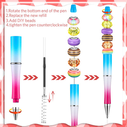 Beadable Pen Bundle (50 Pens + Refills) - Bright Colors