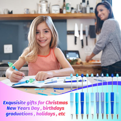 DIY Beadable Pen Kit - Complete Set (50 Pens + Refills) - Multicolor Craft Supplies
