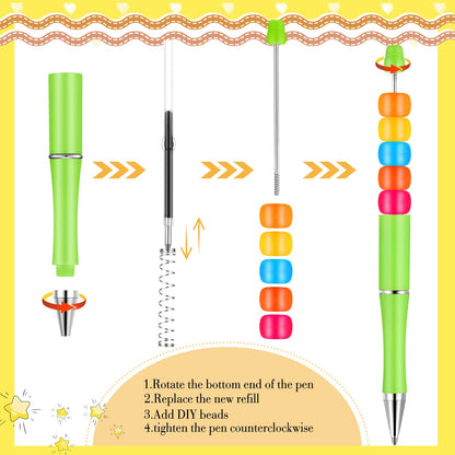 Beadable Pen Bundle (50 Pens + Refills) - Bright Colors