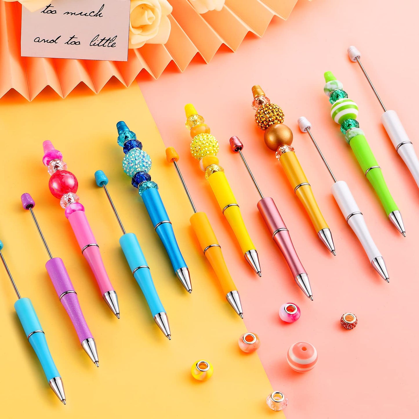 Beadable Pen Bundle (50 Pens + Refills) - Bright Colors