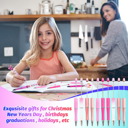 DIY Beadable Pen Kit - Complete Set (50 Pens + Refills) - Multicolor Craft Supplies