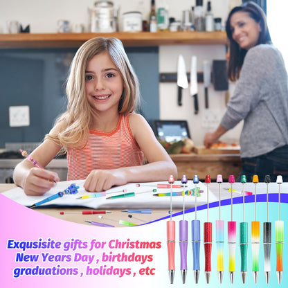 DIY Beadable Pen Kit - Complete Set (50 Pens + Refills) - Multicolor Craft Supplies