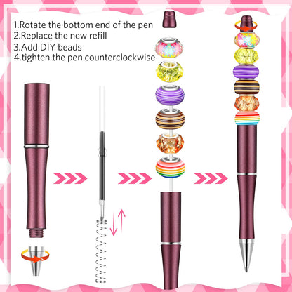 Beadable Pen Bundle (50 Pens + Refills) - Bright Colors