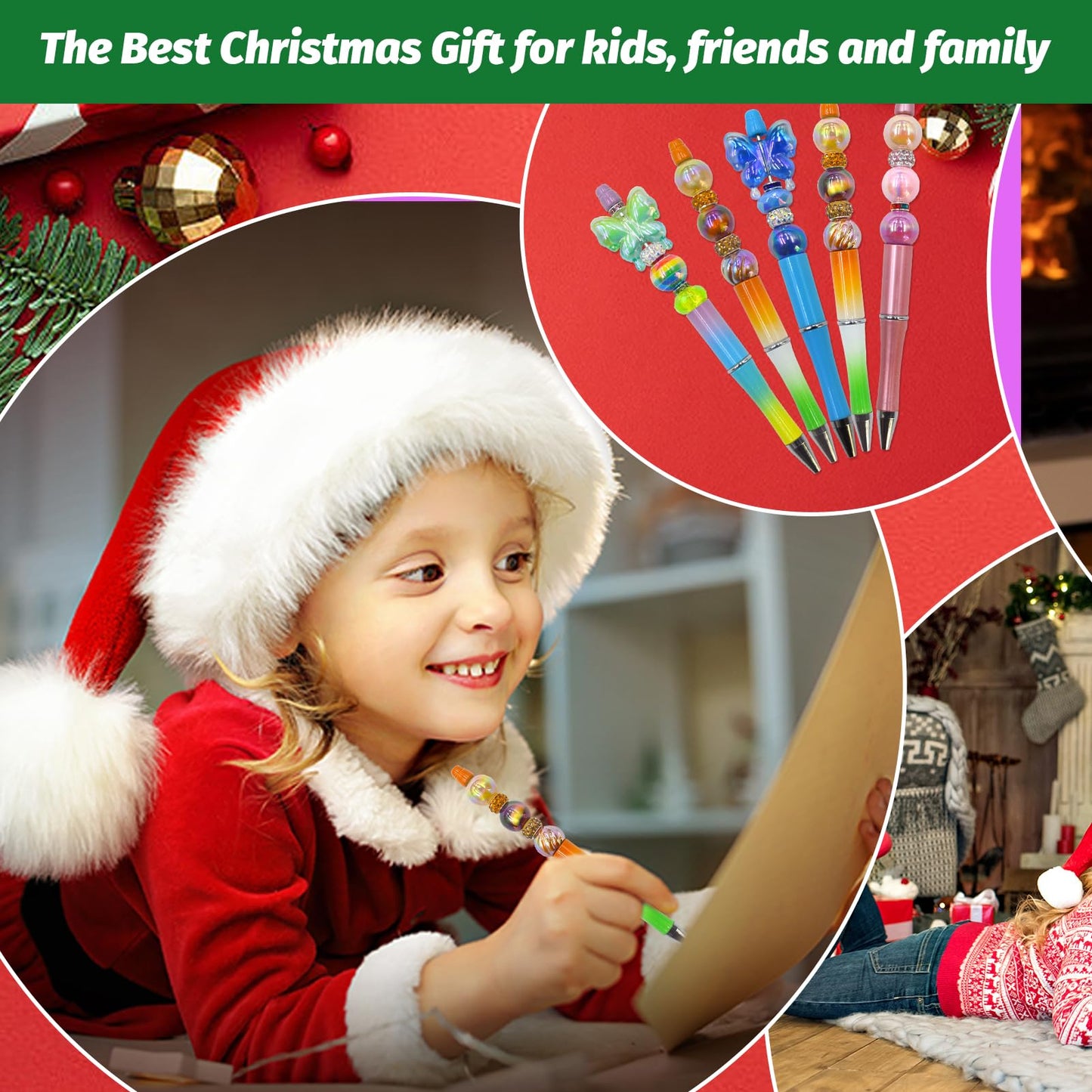 DIY Beadable Pen Kit - Complete Set (50 Pens + Refills) - Multicolor Craft Supplies