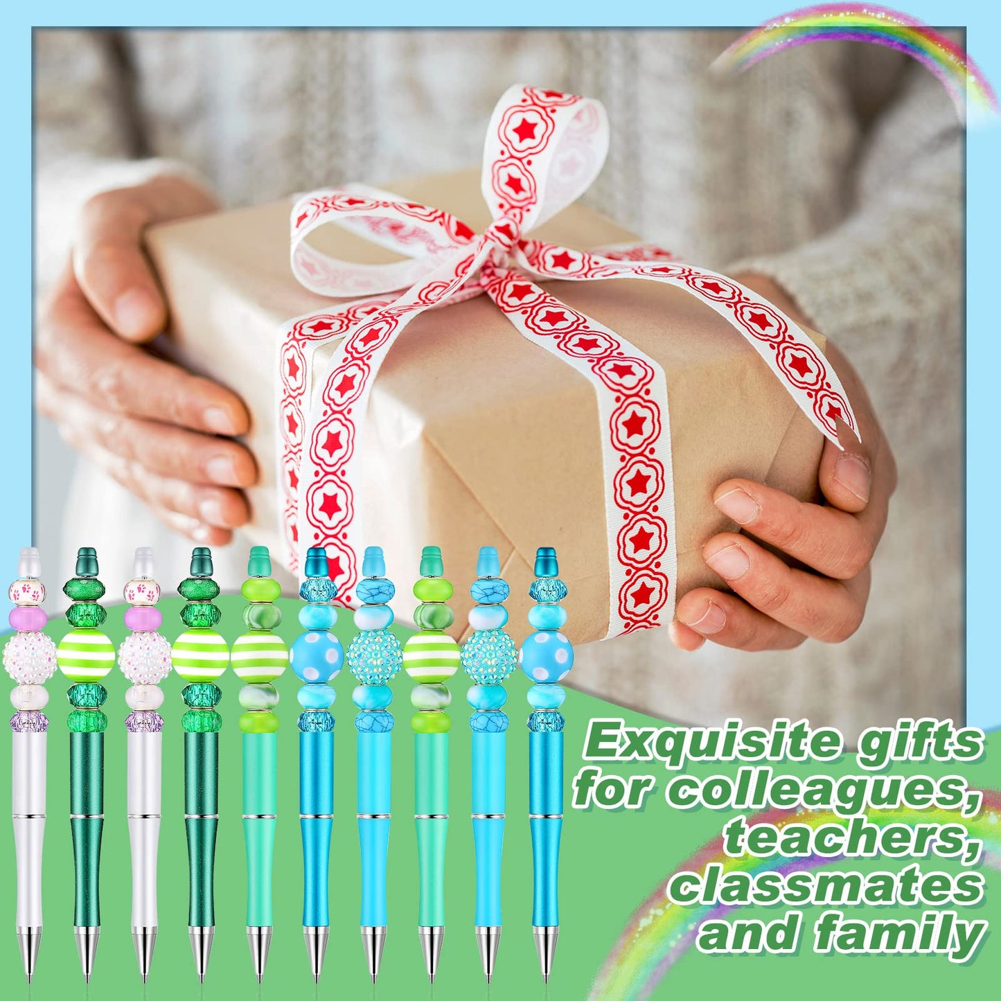 Beadable Pen Bundle (50 Pens + Refills) - Bright Colors