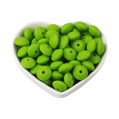 20Pcs 12MM Lentil Silicone Beads BPA Free Diy Teether Teething Necklace BPA Free Eco-Friendly Baby Teether Toys