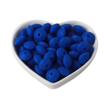 20Pcs 12MM Lentil Silicone Beads BPA Free Diy Teether Teething Necklace BPA Free Eco-Friendly Baby Teether Toys